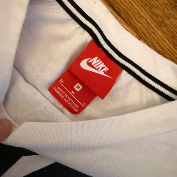 Nike  White and Black Logo Crop Tee - Picture 2 of 3